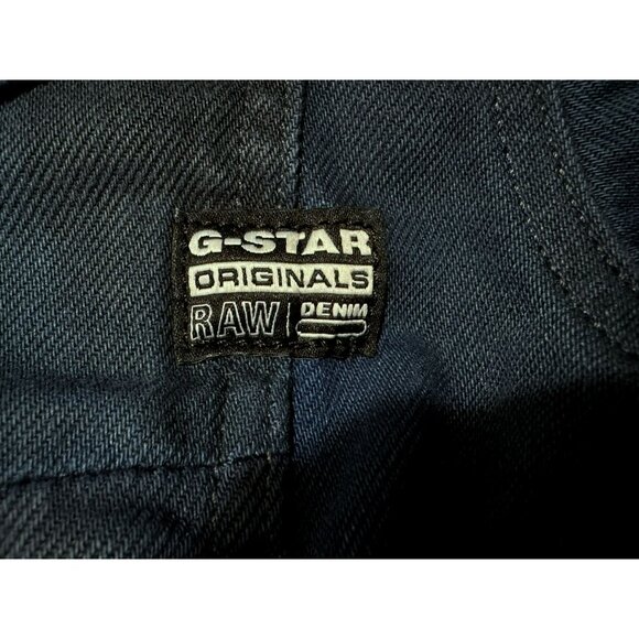 Womens Denim Jacket Oversized G-Star RAW Sz M Dark Wash Boxy Heavywt Trucker - Picture 8 of 9